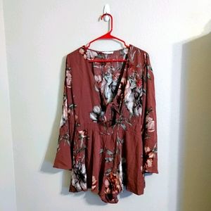 ILLA ILLA Tie Front Floral Romper